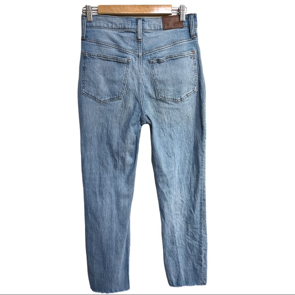 MADEWELL THE PERFECT VINTAGE HIGH RISE JEANS DISTRESSED RAW HEM SIZE 27 - Picture 8 of 15